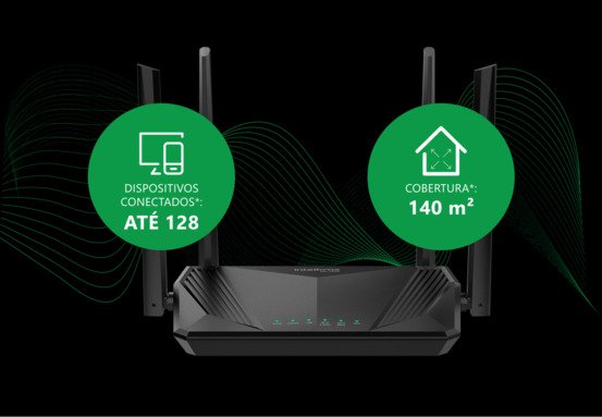 Roteador Wireless Mesh Twibi Force, AX 1500, Gigabit, Dual band